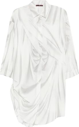 High Camicia drappeggiata - Bianco