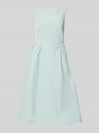 Christian Berg Midikleid mit r&uuml;ckseitigen Smok-Details in Rauchblau, Gr&ouml;&szlig;e 34