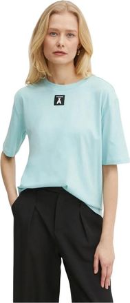 Patrizia Pepe T-shirt con logo applicato - - Tops - Donna - Blu - M