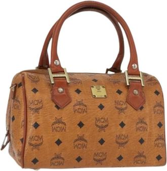 MCM Pre-owned Handbags, female, Brown, Size: ONE SIZE Pre-owned Plastic Handbag