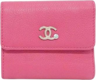 Chanel Pre-owned Wallets, female, Pink, Size: ONE SIZE Pre-owned Wallet (tri-fold)