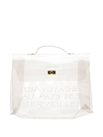 Herm&egrave;s 1990-2010 Vinyl Souvenir De L Exposition Kelly handbag - White