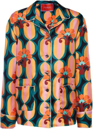 La DoubleJ Pajama Shirt - Dames - Overhemden - Veelkleurig - XL - Overhemden