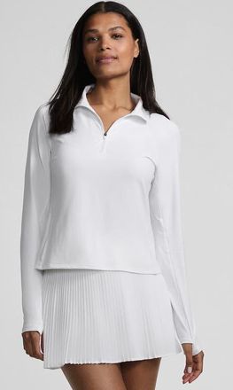 Lands End Long Sleeve Rash Guard Cover-up UPF 50 in Egret/berry Etched Floral at Nordstrom, Size Medium