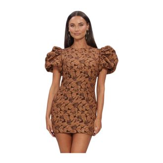 Harper & Yve Jody Jurk - Dames - Jurken - Bruin - Maat: XL Zijde