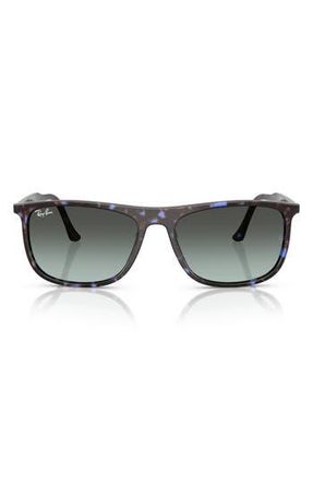 Ray-Ban 61mm Polarized Gradient Rectangular Sunglasses in Blue Havana at Nordstrom Rack