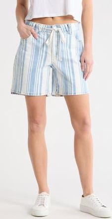 Democracy Drawstring Step Hem Shorts in Light Blue at Nordstrom Rack, Size 12