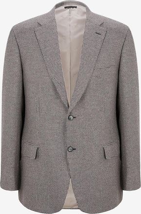Brioni Pepita-Blazer mit Brusttasche