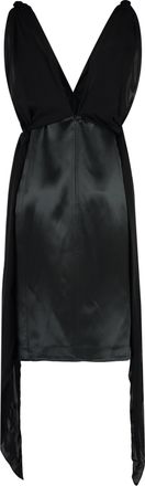 Bottega Veneta Womens Silk Midi Dress Green