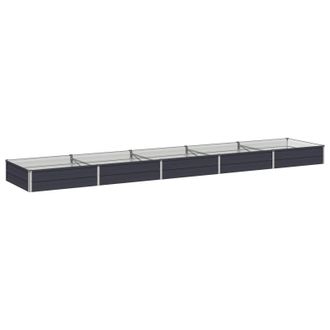 vidaXL Cama De Jard&iacute;n Elevada Gris Antracita 400 X 80 X 24 Cm Vidaxl