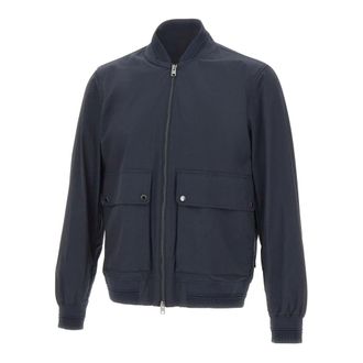 Woolrich Bomber Jackets, male, Blue, Size: 3XL Urban Wesley Bomber