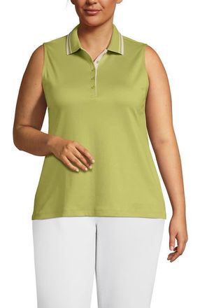 Lands End Supima Cotton Polo in Bright Pistachio/ivory at Nordstrom, Size 2X