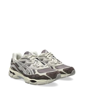 Asics Unisex Sneakers Gel-Nyc Cocoa Powder-Pure Silver Main: Leather - Sole: Rubber Trainers Powder/pure