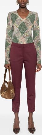 Etro Etro Womens Pants - Brown Wool - Size EU 38 (Womens)