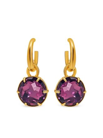 Oscar De La Renta crystal earrings - Gold