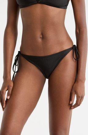 Kulani Kinis Side Tie Bikini Bottoms in Twilight Black at Nordstrom, Size X-Large