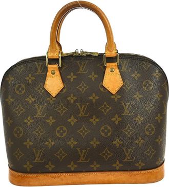 Louis Vuitton Alma Handbag Monogram Canvas Brown Canvas Handbag (Pre-Owned)