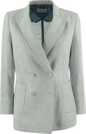 Saulina Milano Giacca doppiopetto Assunta in lino - Grigio