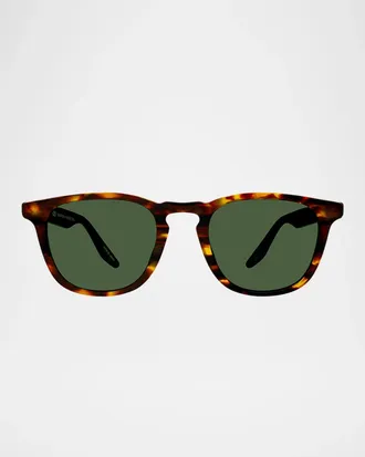 Barton Perreira Men & apos;s Dino Keyhole-Bridge Rounded Square Sunglasses