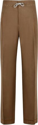 Maison Margiela drawstring-waist pleated pants - Brown