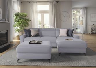 Sit&more Ecksofa »Scarlett L-Form« inklusive Kopfteilverstellung, wahlweise mit Bettfunktion, Bettkasten