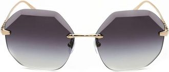Bulgari Ladies Gold Tone Geometric Sunglasses 0BV6187K-278/2A-2