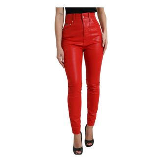 Dolce & Gabbana Dames, Jeans, Rood, Maat: XS Denim