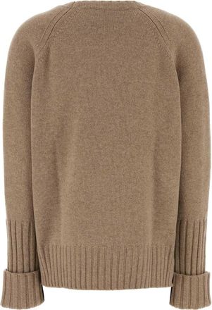 Tory Burch Womens Cappuccino Wool Sweater Beige Exterior: Maglie