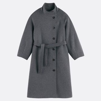 La Redoute Collections Lange jas met knoopsluiting, volop winter