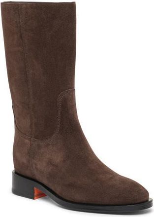 Santoni Leather midi-boot in suede in Brown at Nordstrom, Size 10.5