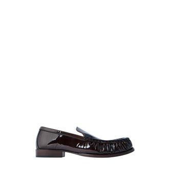 Dries Van Noten Mocasines de piel charol - Shoes - Mujer - Marr&oacute;n - 38 1/2 EU
