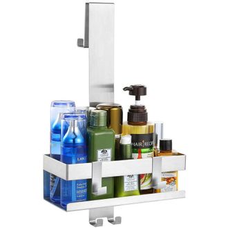 OEM Estante Colgante Para Ducha, Acero Inoxidable, No Requiere Taladrar, Estante De Ba&ntilde;o Con Ganchos, Cesta De Ducha, Toallero Para Ba&ntilde;o Con Puerta De Cri
