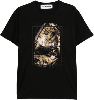 Les Hommes T-shirt con stampa - Nero