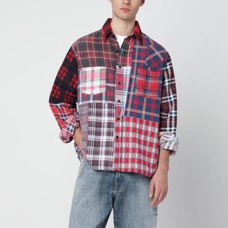Needles Cotton patchwork check shirt