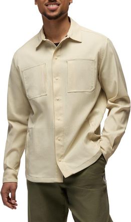 Prana Stretch Zion Long Sleeve Button-Up Shirt in Beach Pebble at Nordstrom, Size Xx-Large