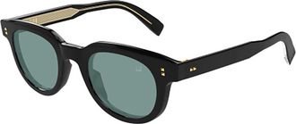 Dunhill Rond montuur zonnebril - unisex - Zonnebrillen - Zwart - 46 MM - Accessoires