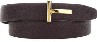 Tom Ford Cintura in pelle con fibbia - Rosso