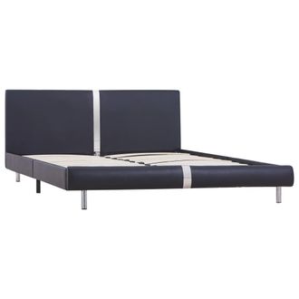 vidaXL Vidaxl - Estructura De Cama Sin Colch&oacute;n Cuero Sint&eacute;tico Negro 120x200 Cm