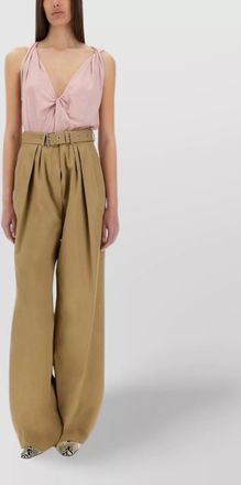 Dries Van Noten high waist wide leg trousers with belt