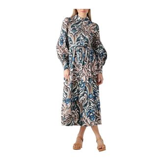 Kudibal Copenhagen Rosetta Midi Jurk - Dames - Shirt Kleedjes - Veelkleurig - L - Kleedjes