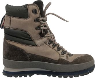 Moncler Pre-owned Mens Lace-Up Hiking Boots in Brown Leather and Suede - Mocha - Size EU 43