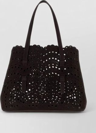 Alaia leather mina 25 tote bag