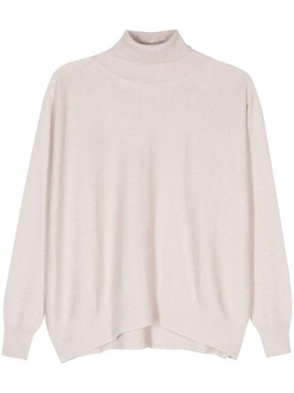 D.exterior roll-neck jumper - Neutrals
