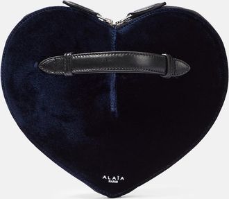 Alaia Le Cour velvet heart clutch