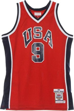 Mitchell & Ness Michael Jordan Team USA Basketball Tank Top - Heren - Fitness - Rood - M - Polyester - Fitness