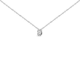 House of Brilliance Sterling Silver 1/2 Cttw Lab Grown Diamond Oval Halo Pendant Necklace at Nordstrom