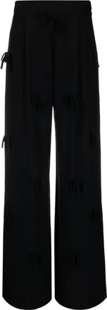 Viktor & Rolf Bed Of Bows wide trousers - women - Acetate/Viscose - S - Black