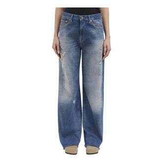 Dondup Wide Jeans, female, Blue, Size: W27 Francine Wide Jeans