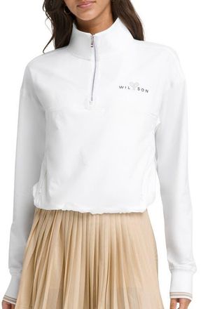 Wilson Davenport Quarter Zip Sweatshirt in Bright White at Nordstrom, Size Small
