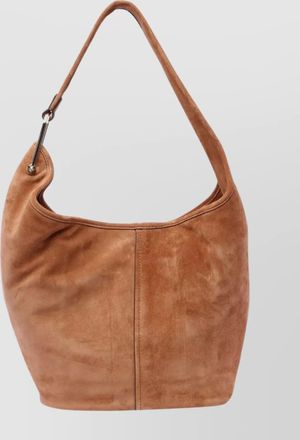 Michael Michael Kors suede shoulder bag metal hardware